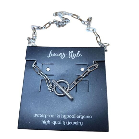 Stainless Steel Paperclip Necklace | Giftable Under $50 | | 2 for $40 - Picture 6 of 6